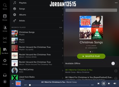 Here's my Christmas music playlist.