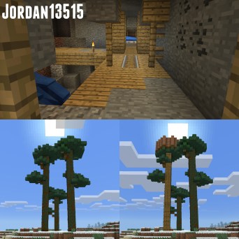 Minecraft Pocket Edition - Building the tree house post 2