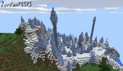 Minecraft Pocket Edition Ice Spikes Biome Seed (0.10.0)